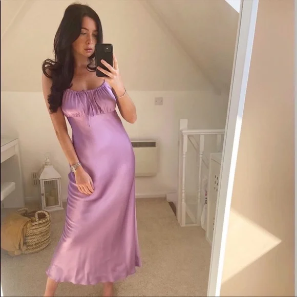 ZARA Blogger Favorite Satin Slip Dress - Picture 6 of 9